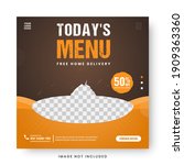 food menu banner social media... | Shutterstock .eps vector #1909363360