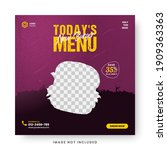 food menu banner social media... | Shutterstock .eps vector #1909363363