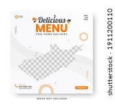 food menu banner social media... | Shutterstock .eps vector #1911200110