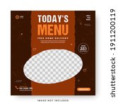 food menu banner social media... | Shutterstock .eps vector #1911200119