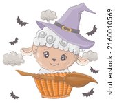 halloween illustration of a... | Shutterstock .eps vector #2160010569
