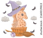 halloween illustration of a... | Shutterstock .eps vector #2160019813