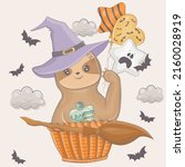 halloween illustration of a... | Shutterstock .eps vector #2160028919