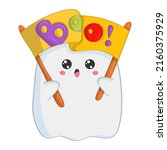 cartoon ghost with the... | Shutterstock .eps vector #2160375929