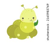 caterpillar clipart in cute... | Shutterstock .eps vector #2165983769