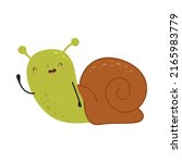 cute clipart snail illustration ... | Shutterstock .eps vector #2165983779