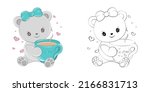 cute bear clipart for coloring... | Shutterstock .eps vector #2166831713