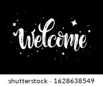 welcome white lettering text... | Shutterstock .eps vector #1628638549