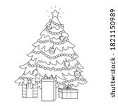 Coloring Page Of A Decorated...