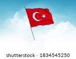 Turkey Flag Is Waving On The...