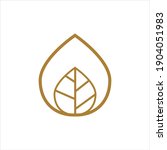 leaf logo design  vector... | Shutterstock .eps vector #1904051983