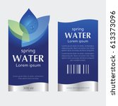 drinking water label  | Shutterstock .eps vector #613373096