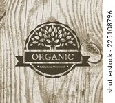 organic product badge with tree ... | Shutterstock .eps vector #225108796