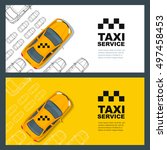 set of vector taxi service... | Shutterstock .eps vector #497458453