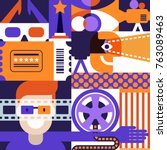 vector cinema or movie festival ... | Shutterstock .eps vector #763089463
