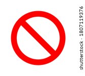 red prohibition sign on white... | Shutterstock .eps vector #1807119376