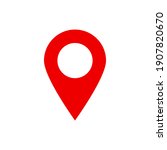 pin point icon. red map... | Shutterstock .eps vector #1907820670