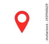 pin point icon. red map... | Shutterstock .eps vector #1929540629