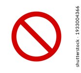 red prohibition sign on white... | Shutterstock .eps vector #1933004366