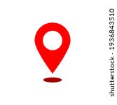 pin point icon. red map... | Shutterstock .eps vector #1936843510
