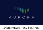 aurora logo design vector icon | Shutterstock .eps vector #1571463709