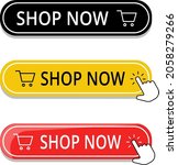 buy now button with hand cursor.... | Shutterstock .eps vector #2058279266
