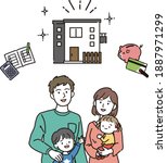 illustration of a family... | Shutterstock .eps vector #1887971299