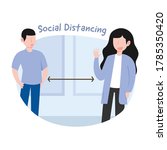 flat illustration of social... | Shutterstock .eps vector #1785350420