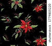 Seamless Floral Winter Pattern. ...