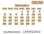 calendar 2020 template logo... | Shutterstock . vector #1593923473