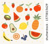 fresh tropical fruit vector... | Shutterstock .eps vector #1575815629