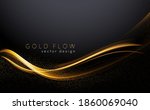 abstract shiny color gold wave... | Shutterstock .eps vector #1860069040