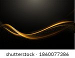 abstract shiny color gold wave... | Shutterstock . vector #1860077386