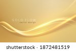 abstract shiny color gold wave... | Shutterstock .eps vector #1872481519