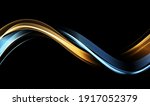 abstract shiny gold and blue... | Shutterstock .eps vector #1917052379