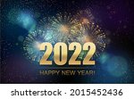 2022 New Year Abstract background with fireworks . For Calendar, poster design