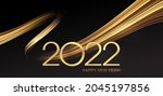 2022 new year with abstract... | Shutterstock .eps vector #2045197856