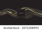 gold lines template  artistic... | Shutterstock .eps vector #2072208593