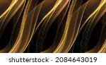 abstract gold waves. shiny... | Shutterstock .eps vector #2084643019