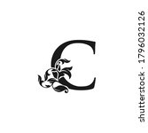 ornate luxury floral letter c... | Shutterstock .eps vector #1796032126