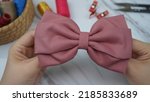 Hair bow in beautiful pink...