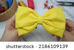 Hair bow in beautiful bright...