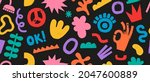 seamless pattern with colorful... | Shutterstock .eps vector #2047600889