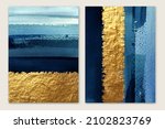 abstract gold wall art diptych. ... | Shutterstock .eps vector #2102823769