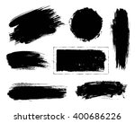 set of black paint  ink  grunge ... | Shutterstock .eps vector #400686226