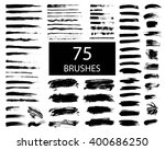 set of black paint  ink brush... | Shutterstock .eps vector #400686250