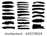set of black paint  ink  grunge ... | Shutterstock .eps vector #435278029