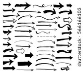 set of hand drawn arrows.  | Shutterstock .eps vector #566166103