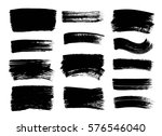 set of hand drawn black paint ... | Shutterstock .eps vector #576546040