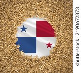 Flag Of Panama With Grains Of...